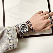 2022 new watch male mechanical watch hollowed-out fully automatic tide atmosphere mens student waterproof male wristwatch