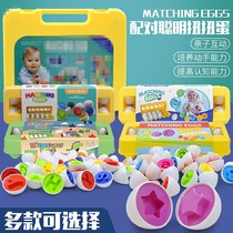 Childrens early education pairing smart eggs can be dismantled and simulated eggs puzzle twisting eggs 0-1-3 years old 2 shape knowledge toys