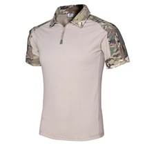 2021 New Sports outdoor camouflage short sleeve frog clothing elastic breathable quick-drying wear-resistant short sleeve tactical camouflage T-shirt