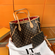 Hong Kong 54-LV Women bag 2021 tote bag large capacity leather shopping bag shoulder bag mommy hand bag