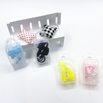Swimming earplugs waterproof professional with rope 4 sets for bathing noise sound insulation and noise reduction silicone with rope wired earplugs