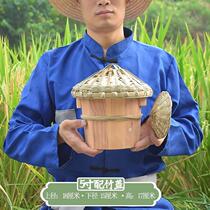 Handmade Toona sinensis tree steamed rice bucket bamboo mat low bamboo cover bamboo nail connection glutinous rice Rice Ball steamer household