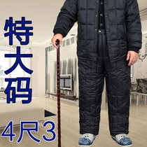 Glint Warm Casual Pants Mens Mid seniors Gats up overweight Yard Liner inside and outside Fattening Guy Northeast Cotton Pants Dad