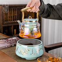 Ceramic electric pottery stove Cooking teapot Japanese-style glass tea brewing tea set Tea set Household large-capacity kettle
