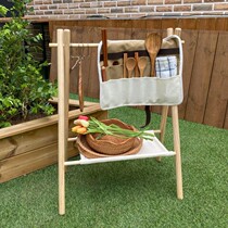 Outdoor Camping Supplies Large Total Wild Cooking Equipment Nets Red Wild Camping Racks Wood Foldable Portable Triangle Hanging