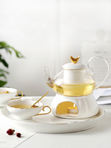 Nordic English Afternoon Tea Ceramic Glass flower tea set Japanese heated Black Tea Herbal Tea bubble Fruit teapot