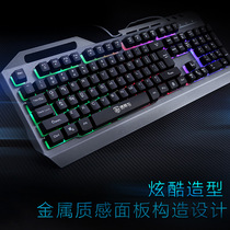 Deyilong 303 Rainbow Backlit Floating Keyboard Mechanical Touch Colorful Luminous Mouse Game Key and Mouse Set