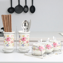 Creative chopstick cage Ceramic chopstick tube Drain chopstick box Mildew-proof chopstick cage Household chopstick basket Kitchen chopstick box set