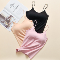 Black beauty back harness small vest with chest cushion lingerie girl hit bottom anti-walking light inner lap wrap with breast and brooch cotton cover