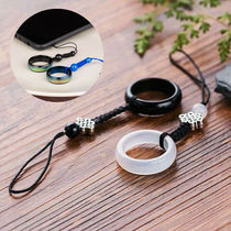 Chinese style mobile phone lanyard short pendant key sling chain ring buckle anti-drop U disk agate mobile phone buckle pendant