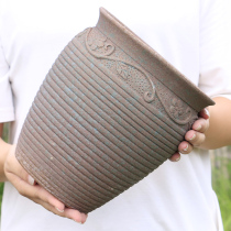 Old pile flower pot Ceramic large extra large master coarse pottery pot Special clearance Laozhuang meat pottery pot fleshy flower pot