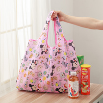 ins limotto cartoon eco-friendly bag girl heart shopping bag folding portable storage bag large capacity shopping bag