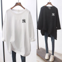 2022 pregnant womens spring clothing blouses pure cotton medium long loose pregnant woman long sleeve t-shirt spring autumn season fashion money for the undershirt