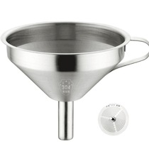304 Stainless Steel Funnel Household Kitchen Pour Oil Large and Small Diameter Filter Bailing Wine Spoon