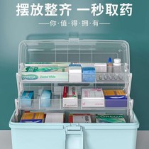 Medicine box Family pack household large-capacity multi-layer medicine box Full set of emergency medical care medical storage medicine small medicine box