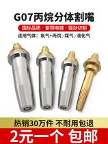 Propane cutting nozzle gas cutting nozzle oxygen cutting gun nozzle liquefied gas oxygen gas gas stainless steel plum blossom cutting G07-30 100