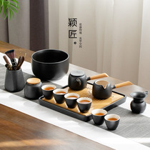 Ying craftsman kung fu tea set home living room simple ceramic dry bubble tea tray light luxury high-end modern small set gift box