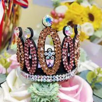 Beijing hair ballet dance rhythmic gymnastics performance competition special modified version of the crown hair ornament hair ring