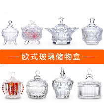 Suitable for restaurant mini eco-friendly container with lid crystal glass design Daily rock sugar type jar isolation storage