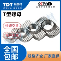 TDT industrial aluminum profile nickel plated T-nut ship NUT national standard M3M4M5M6M8 European standard 20m4T type screw