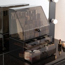 Desktop cosmetics storage box dustproof acrylic lipstick large capacity box skin care dressing table drawer shelf