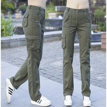 Overalls womens summer new 2021 multi-pocket loose looser Joker straight leg pants casual trousers thin