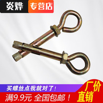  Sheeps eye pull bolt screw hanging swing chandelier hook ring iron M681012 inner expansion with ring round fixing hook