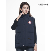 2021 new big goose down vest mens official winter thick warm down jacket short vest womens clothing