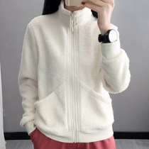 Outdoor fleece womens fleece jacket winter warm breathable Teddy velvet jacket inner zipper cardigan men