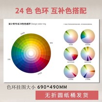Color ring color card 24 color ring chart poster color card book model card International standard color matching color circle color matching color circle color ring color card color circle color ring card color circle color ring card color circle professional wall chart