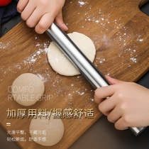 Rolling pin dumpling Leather Special solid 304 stainless steel rolling pin household rolling bar noodle stick rolling noodle artifact