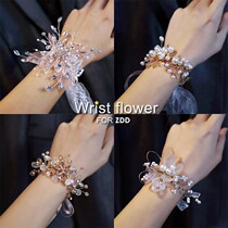 Wedding wrist flower wrist flower bride bridesmaid wedding bridesmaid wrist flower advanced sense senior pink groom new hand