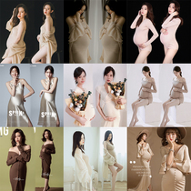Pregnant woman photo photo costume photography warm home family style knitting thin photo studio pregnant woman Photo Costume