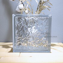 Imported ice crystal pattern light transmission opaque square hollow glass brick toilet Xuanguan bedroom toilet partition wall