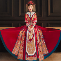 Senior Xiuhe uniform bride 2021 new wedding Chinese wedding dress slim body toast high-grade satin female