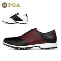 USA PGA golf shoes mens leather shoes Crocodile grain cowhide waterproof microfiber non-slip spikes