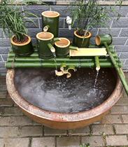 Bamboo water circulation water stream courtyard water tank fish pond landscaping ornaments fish farming oxygen humidification bamboo tube