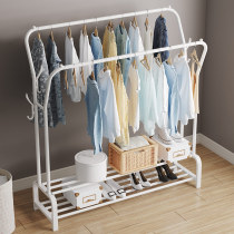 Clothes rack Floor-to-ceiling bedroom single rod household folding multi-function clothes rack Simple dormitory indoor drying clothes rack