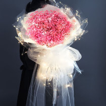 Starry dried flowers Glowing light bouquet Eternal flowers to send girlfriend practical ritual girlfriend birthday Valentines Day gift