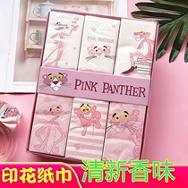 Paper towel small bag fragrance portable carry-on cute cartoon printed handkerchief paper fragrance type wet water paper female