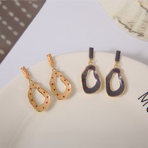S925 silver Korean Net red earrings temperament earrings 2019 New Tide Women earrings cold style simple ear jewelry C1