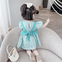 Childrens skirt 2021 new foreign girl flower skirt childrens dress summer one-year-old baby girl summer dress