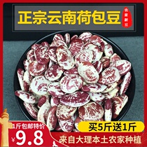Yunnan Poached Bean Large Kidney Bean 500g Farmhouse Self-produced Flower Kidney Beans Non-zebra Bean Cotta Grains Bean