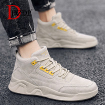 Mens shoes 2021 autumn new high-top sports leisure shoes mens trendy shoes Joker cotton shoes plus velvet Martin boots winter