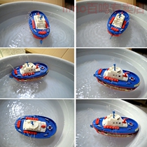 Boat model boy Water warship boat Childrens educational plastic toys Water spray toys Electric fire boat toys