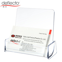 High back single box business card holder acrylic transparent business card box exhibition desktop business card shelf hotel front desk bedside table table card storage hospital installation display collection station custom printing