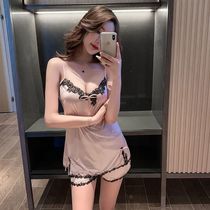 Harness Shorts Pyjamas Woman Summer Ice Silk Thin sexy glamorous lady Two sets of superior sense foreign air