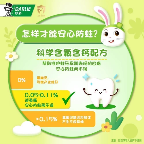 Японцы покупают Дарлей, детка кролика (ранее 2 чернокожих) детская зубная паста 2-1 года, маленькие дети