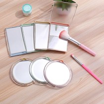 Mini foldable small mirror ins girl heart portable makeup beauty mirror Fashion portable round square mirror