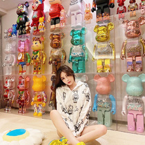 bearbrick violent bear 1000% thousand autumn gold powder 70cm Tide brand home decoration floor building block bear big ornaments